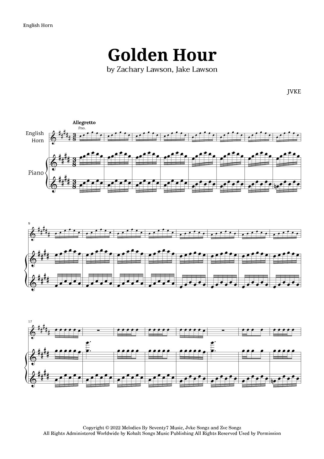 Golden Hour (arr. Langanho)