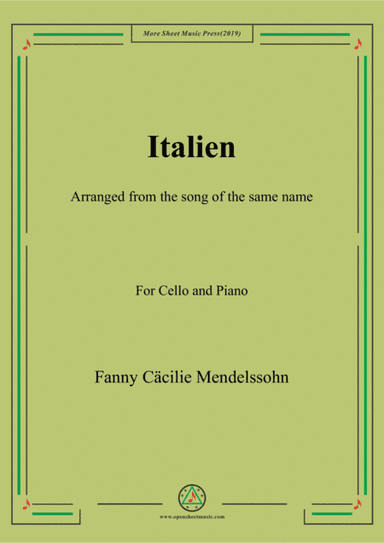 Fanny Hensel-Italien, for Cello and Piano (arr. MSM)