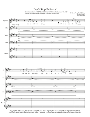 Don't Stop Believin' (arr. Rob Dietz)