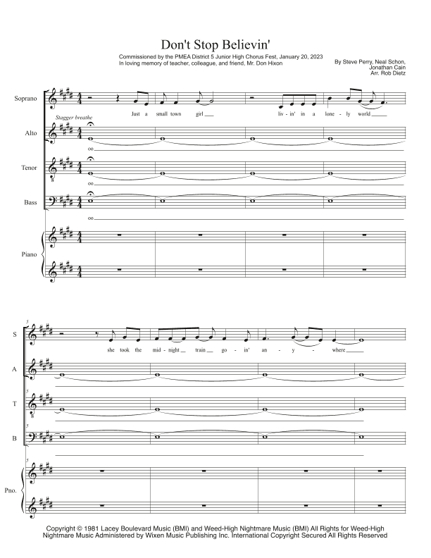 Don't Stop Believin' (arr. Rob Dietz)