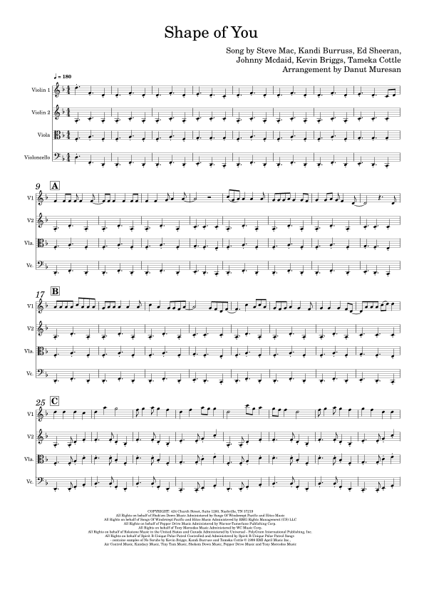 Shape Of You (arr. Danut Muresan)