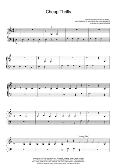 Cheap Thrills (arr. Isaac Adams)