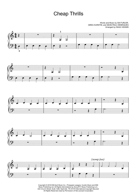 Cheap Thrills (arr. Isaac Adams)