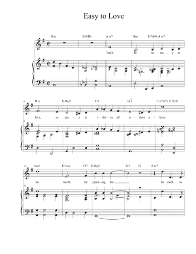 Easy To Love (you'd Be So Easy To Love) (arr. Jamie Johns)