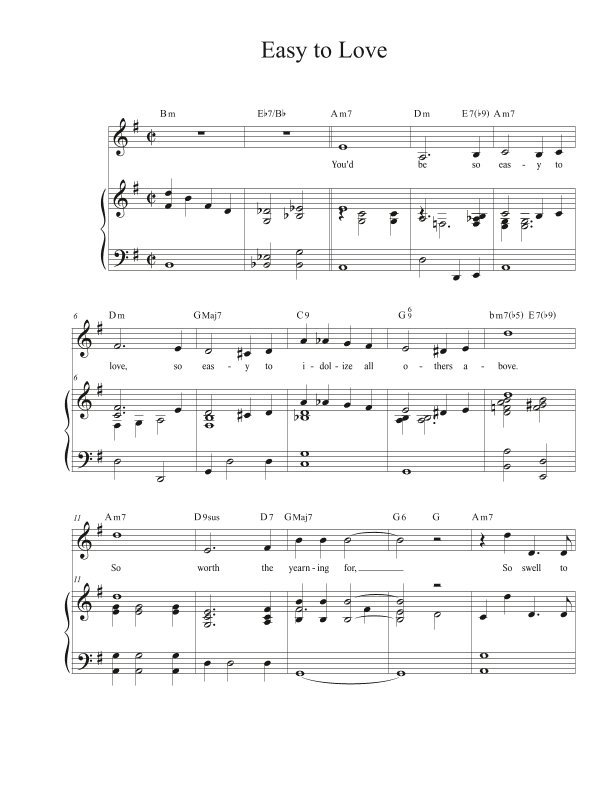 Easy To Love (you'd Be So Easy To Love) (arr. Jamie Johns)