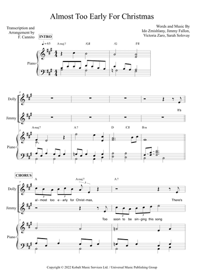 Too Early For Christmas (arr. Francesco Cannito)