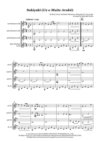 Sukiyaki (arr. Kayleigh Huelin)