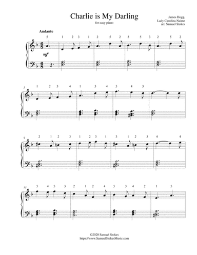 Charlie is My Darling - for easy piano (arr. Samuel Stokes)