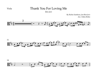 Thank You For Loving Me (arr. Fabio Britto)