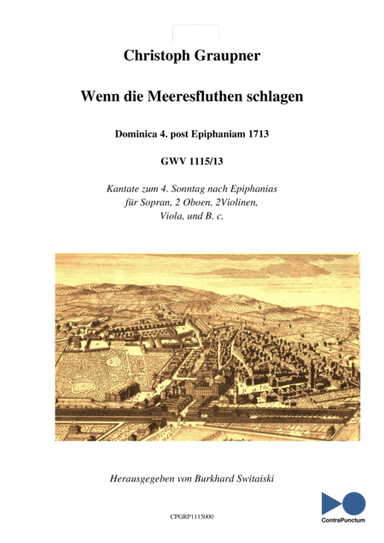 Graupner Christoph Cantata Wenn die Meeresfluthen schlagen GWV 1115/13 (arr. Dr. Burkhard Switaiski)