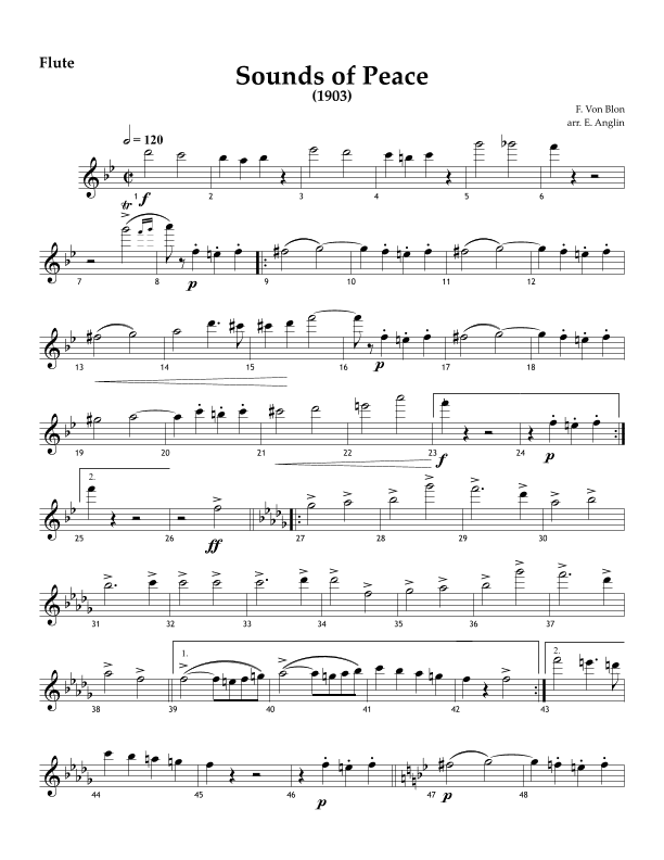 Sounds Of Peace March (1903) (arr. Emmett Anglin)