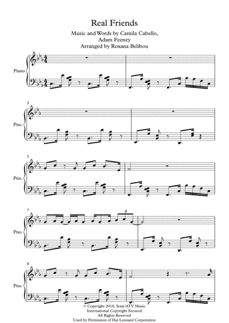 Real Friends (arr. Roxana Belibou)
