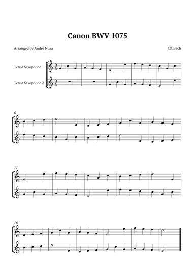 Canon BWV 1075 (arr. André Nusa)