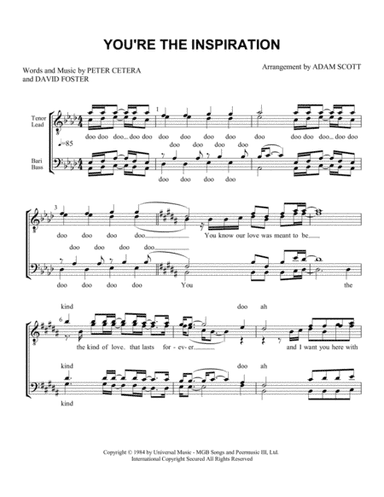 You're The Inspiration (arr. Adam Scott)