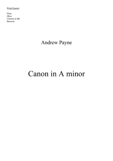 Canon in A minor