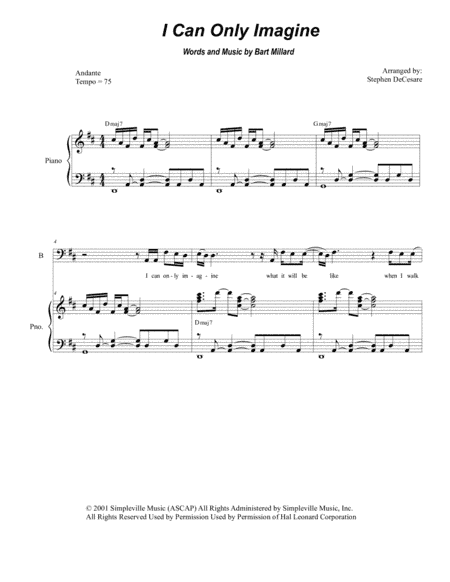 I Can Only Imagine (arr. Stephen DeCesare)