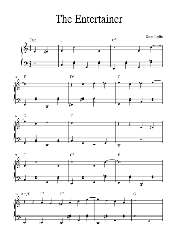 The Entertainer (arr. Jackson Spindler)