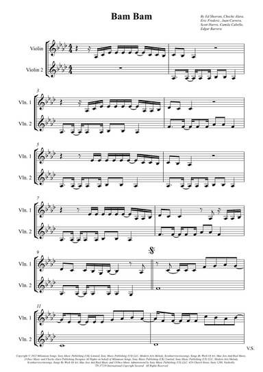 Bam Bam (arr. Wesley S. SIlva)