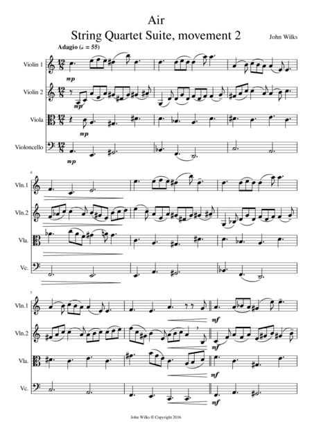 Air - String Quartet (Mov #2 of String Suite)