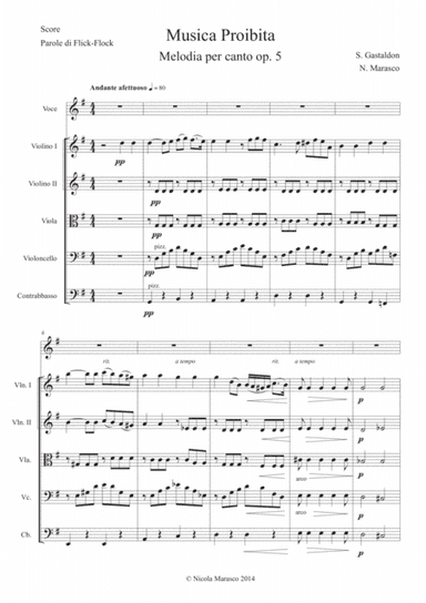 Musica Proibita - Full Score (arr. Nicola Marasco)