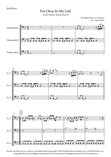 For Once In My Life (arr. Fabio Britto)