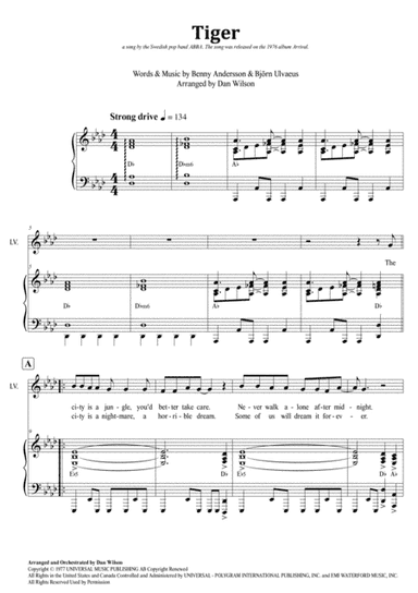 Tiger (arr. Dan Wilson)