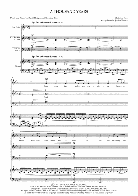 A Thousand Years (arr. Benedic Justine Velasco)