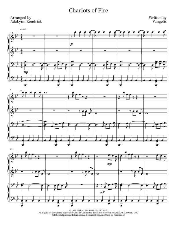 Chariots Of Fire (arr. AdaLynn Kendrick)