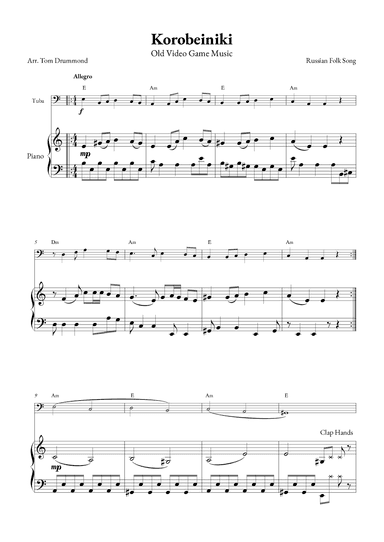 Korobeiniki (arr. Tom Drummond)