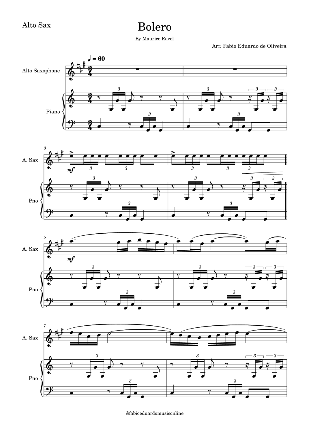 Bolero (Ravel) (arr. Fabio Eduardo de Oliveira)