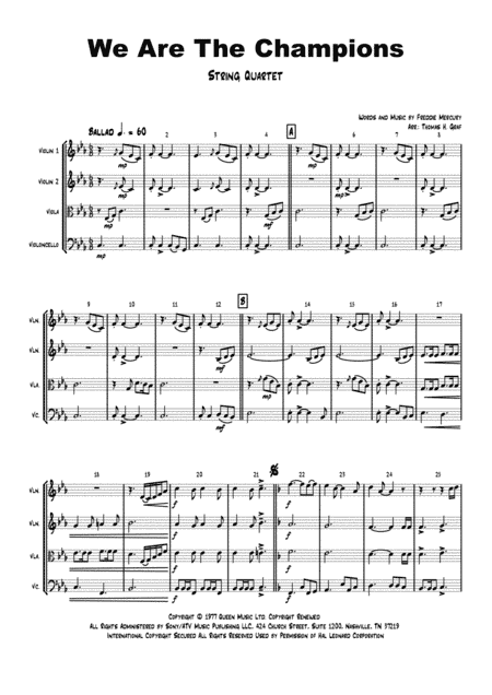 We Are The Champions (arr. Thomas H. Graf)
