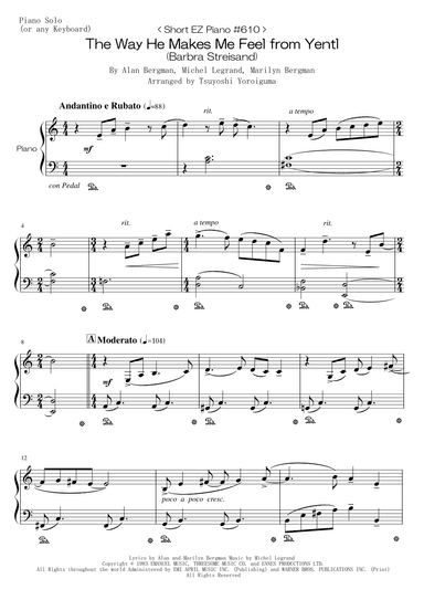 The Way He Makes Me Feel (arr. Tsuyoshi Yoroiguma)