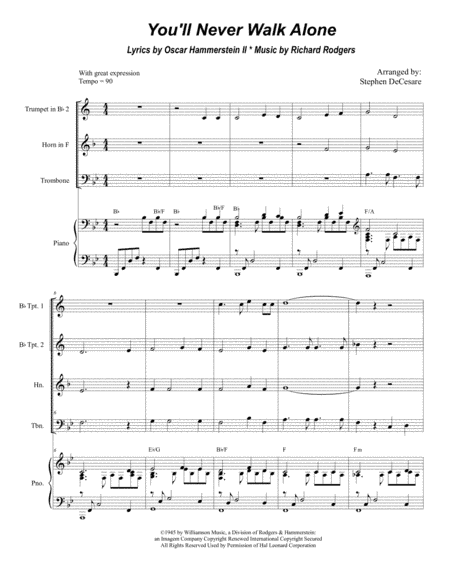 You'll Never Walk Alone (arr. Stephen DeCesare)