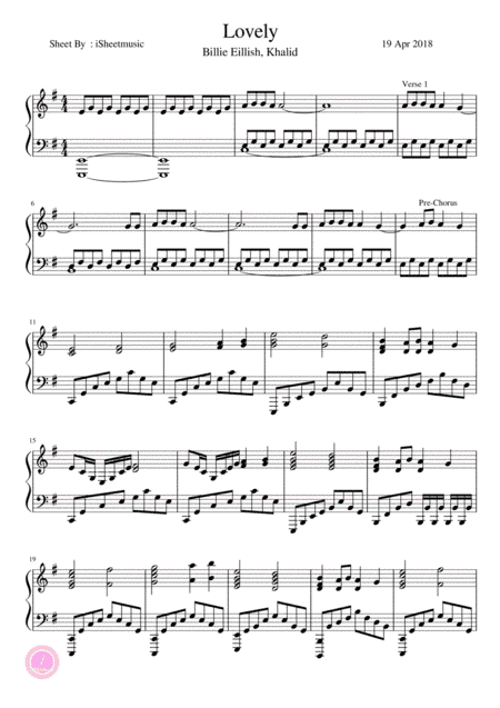 Lovely (arr. iSheetMusic)