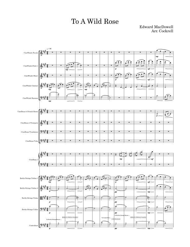 To A Wild Rose (arr. Coty Cockrell)