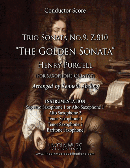 Purcell - Trio Sonata No.9 (for Saxophone Quintet SATTB or AATTB) (arr. Kenneth Abeling)