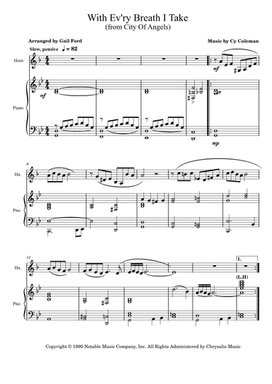 With Every Breath I Take (arr. Gail Ford)
