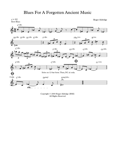 Blues For A Forgotten Ancient Music