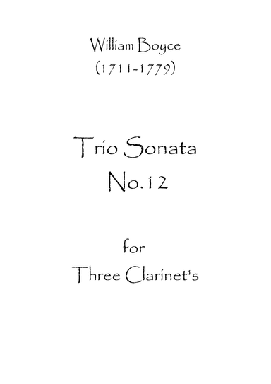 Trio Sonata No.12 (arr. Spence Bundy)