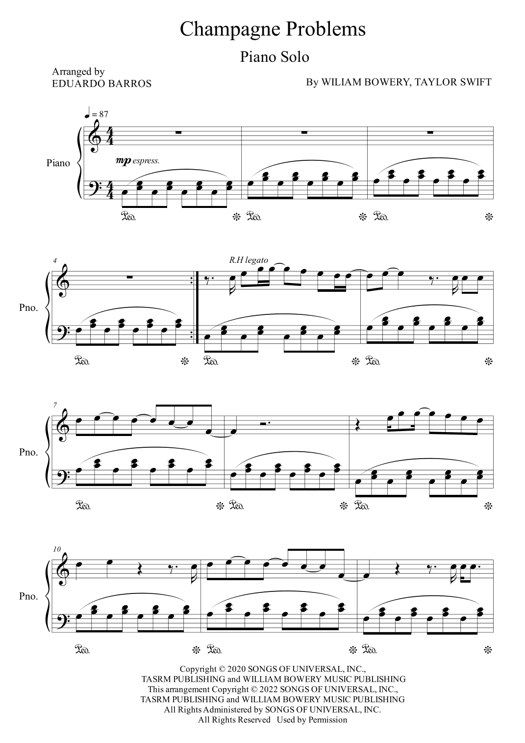 Champagne Problems (arr. Eduardo Barros)