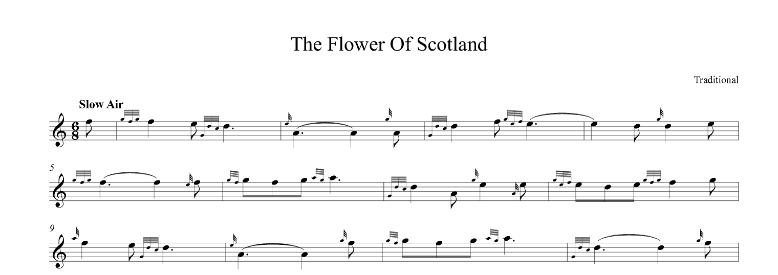 The Flower Of Scotland For Bagpipes (arr. Martin Hay)