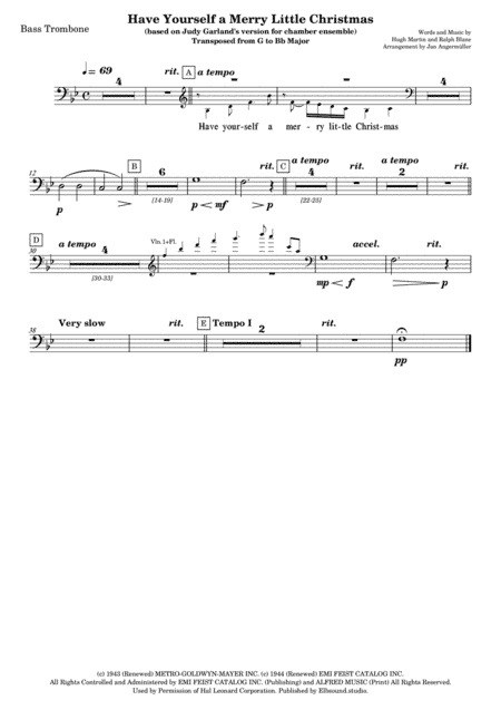 Have Yourself A Merry Little Christmas  from MEET ME IN ST. LOUIS (arr. Jan Angermüller)