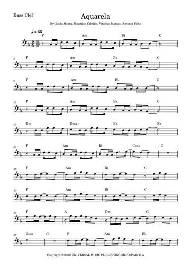 Aquarela-toquinho (arr. Fabio Eduardo de Oliveira)