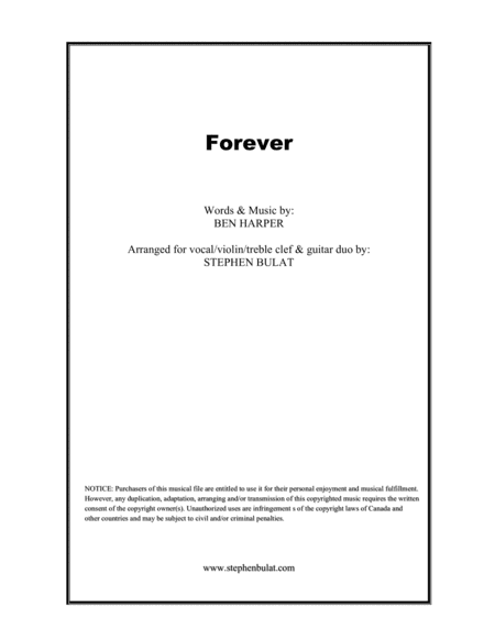 Forever (arr. Stephen Bulat)