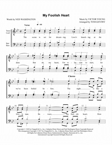 My Foolish Heart (arr. Tom Gentry)