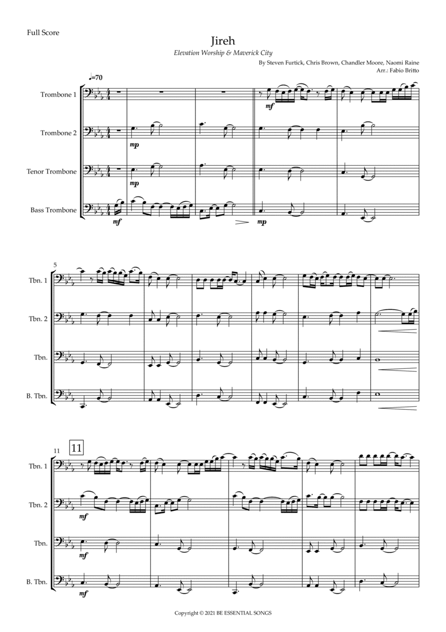 Jireh (arr. Fabio Britto)