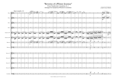 Reveries of a Winter Journey arranged for Chamber Winds and Bass (arr. Andrew Middleton)