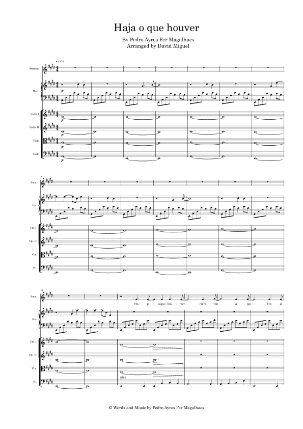 Haja O Que Houver (arr. David Miguel)
