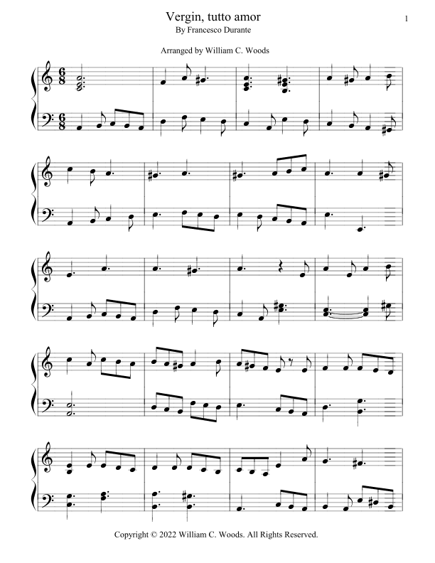 Vergin, tutto amor (arr. William C. Woods)