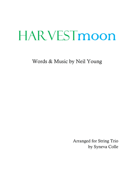 Harvest Moon (arr. Syneva Colle)